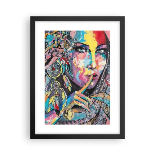 Poster in einem schwarzem Rahmen - Sei still, bis du verstehst - 30x40 cm