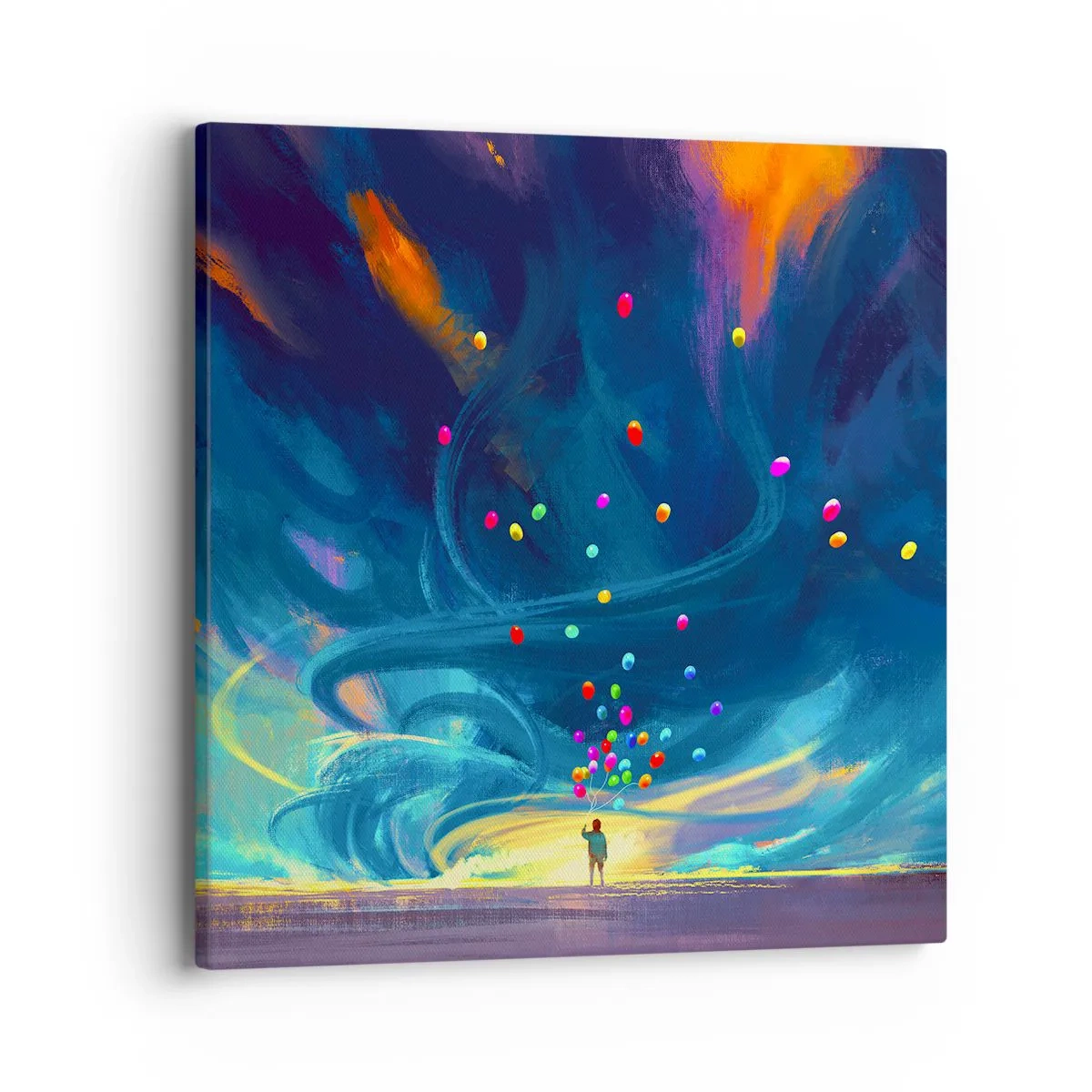 Bild auf Leinwand - Leinwandbild - Zum blauen Wind - 40x40 cm