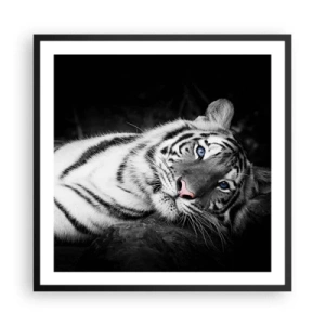 Poster in einem schwarzem Rahmen - Wildnis und Frieden - 60x60 cm