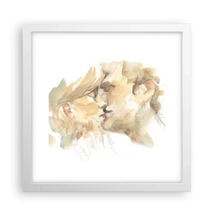 Poster in einem weißen Rahmen - Hälfte gefunden? - 30x30 cm