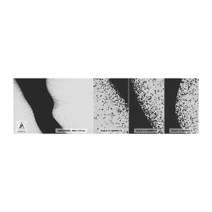 Fototapeten Muster Premium Sand - Flüssiges Gleichgewicht - Abstraktion, Stück, Minimalismus - 100x30 cm
