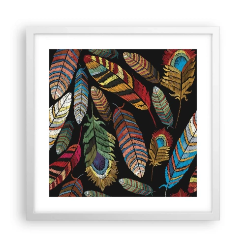 Poster in einem weißen Rahmen - Der Vogelkarneval - 40x40 cm