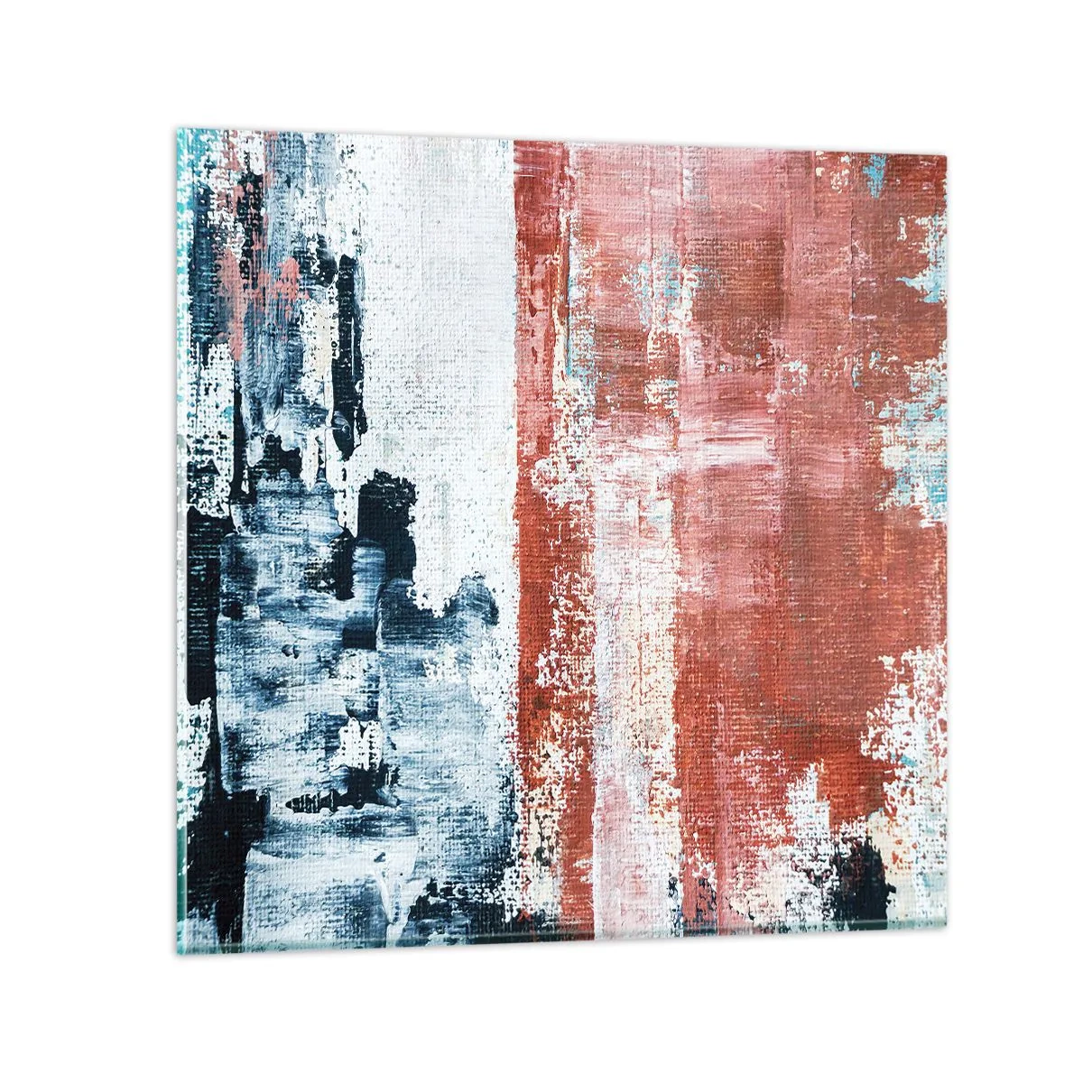 Glasbild - Bild auf glas - Fünfzig-Fünfzig abstrakt - 60x60 cm