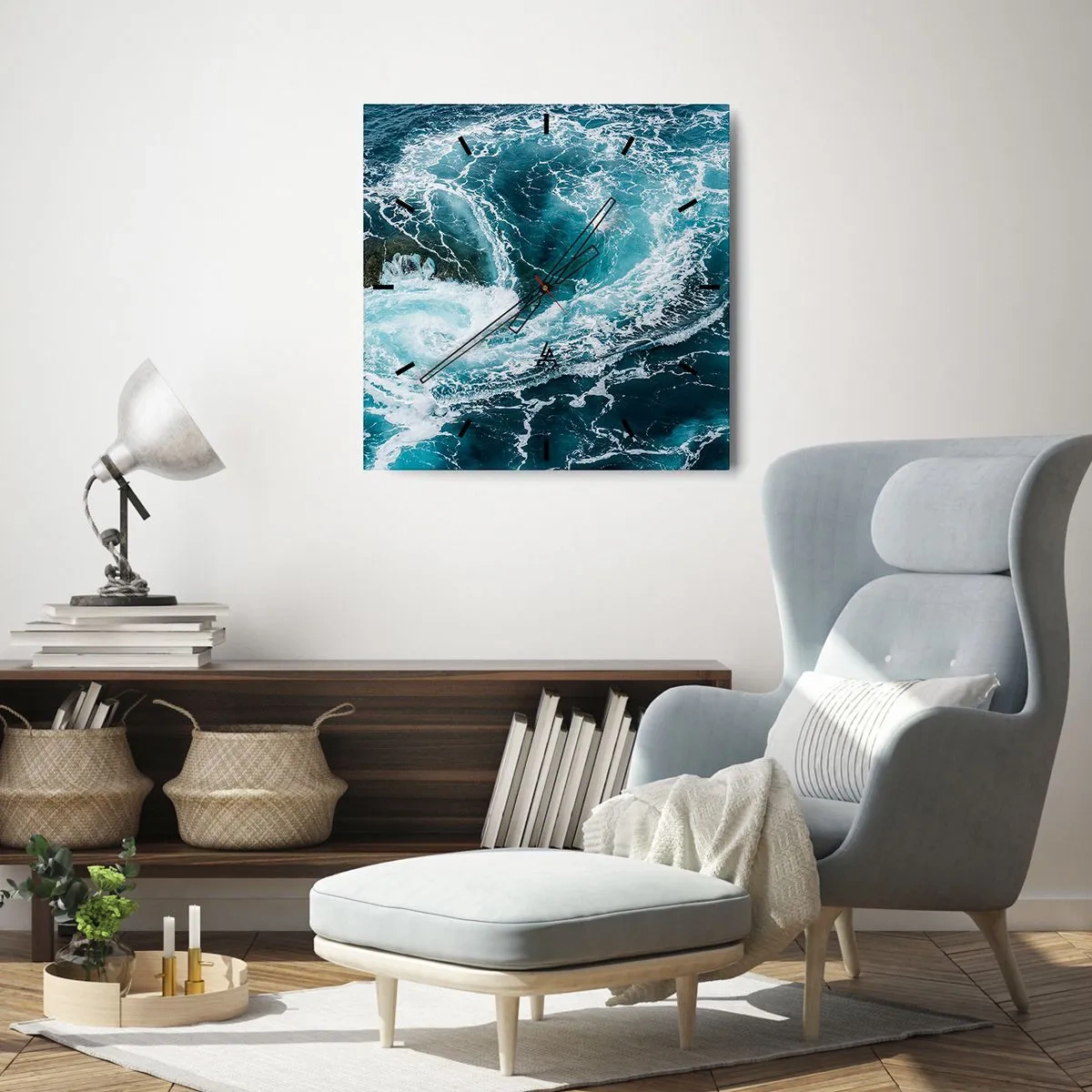 Wanduhr - Glasuhr - Das Tor zum Mittelpunkt der Erde - 30x30 cm