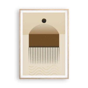 Poster in einem Rahmen aus heller Eiche - Verschiedene Staaten - 70x100 cm