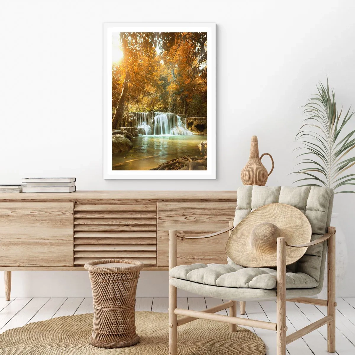 Poster in einem weißen Rahmen - Parkkaskade - 40x50 cm