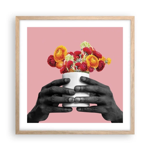 Poster in einem Rahmen aus heller Eiche - Die Apotheose des Lebens - 50x50 cm