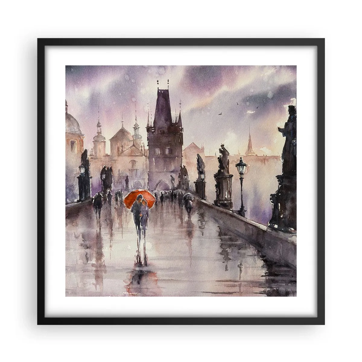 Poster in einem schwarzem Rahmen - Leute verändern sich nicht - 50x50 cm