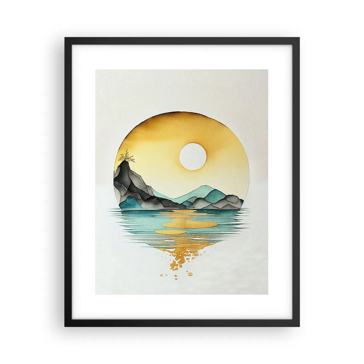 Poster in einem schwarzem Rahmen - Im Kreis der Schönheit - 40x50 cm