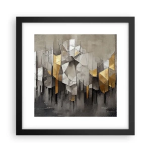 Poster in einem schwarzem Rahmen - Komposition aus Eis und Licht - 30x30 cm
