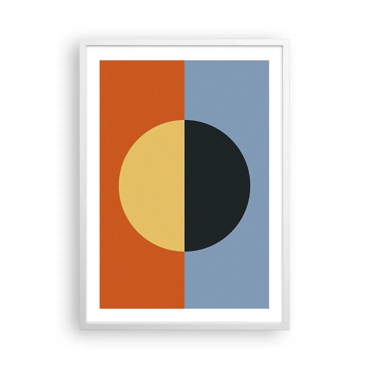 Poster in einem weißen Rahmen - Eine Komposition aus Wärme und Kühle - 50x70 cm