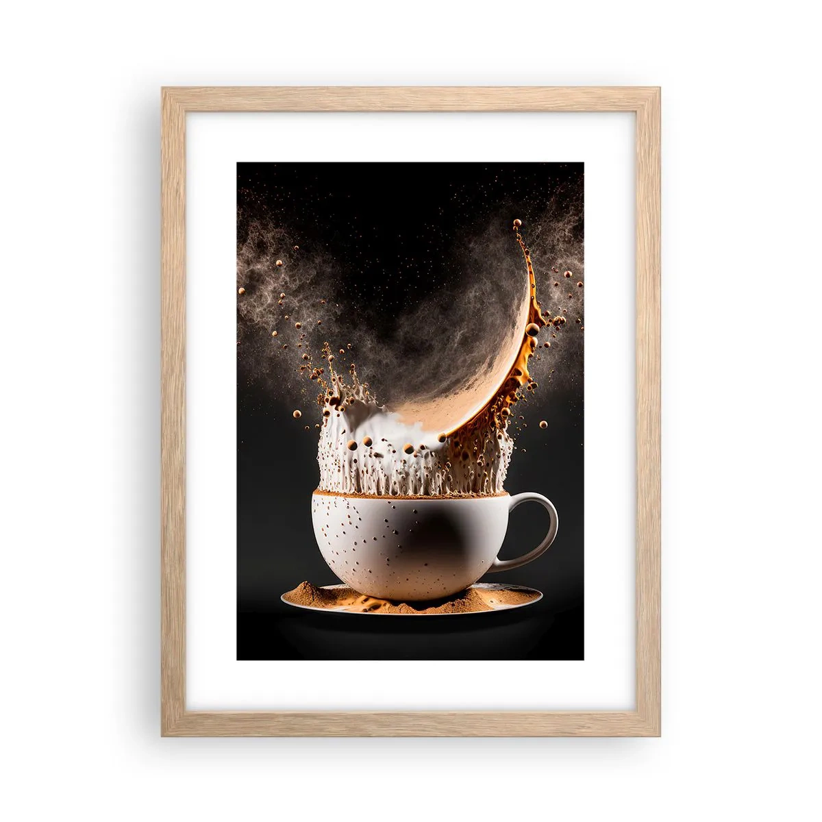 Poster in einem Rahmen aus heller Eiche - Geschmacksexplosion - 30x40 cm