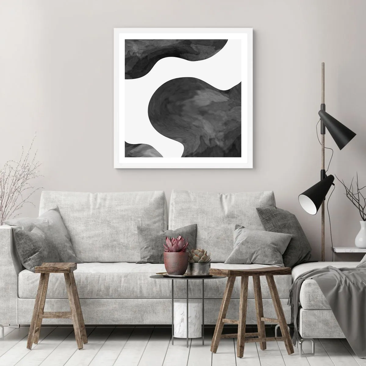 Poster in einem weißen Rahmen - Milchstraße - 50x50 cm