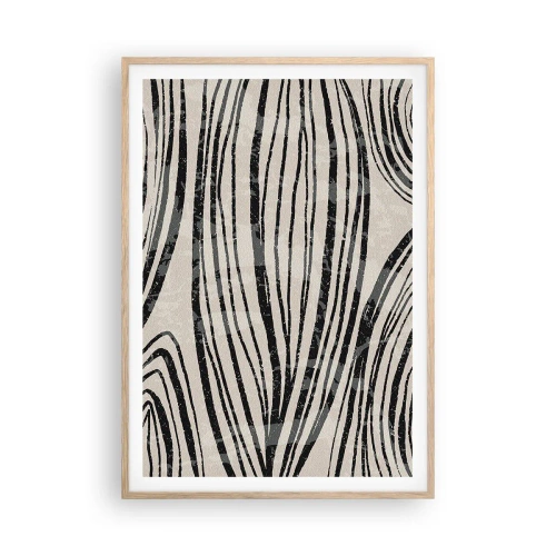 Poster in einem Rahmen aus heller Eiche - Linienpool - 70x100 cm