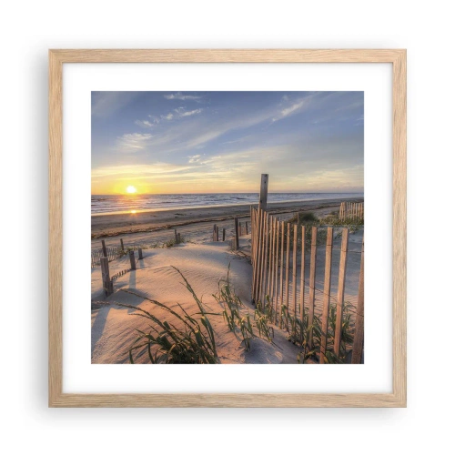 Poster in einem Rahmen aus heller Eiche - Schein und Schatten des Windes - 40x40 cm