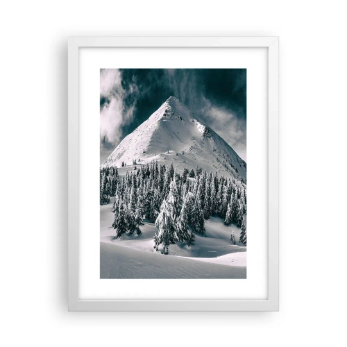 Poster in einem weißen Rahmen - Das Land aus Schnee und Eis - 30x40 cm