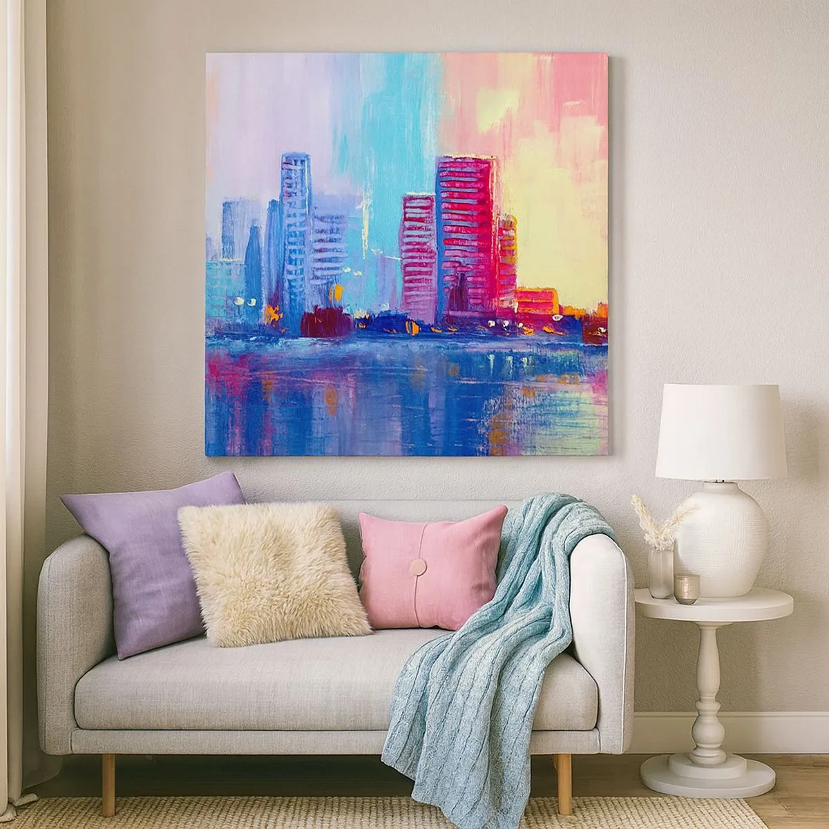 Bild auf Leinwand - Leinwandbild - In Farben getaucht - 30x30 cm