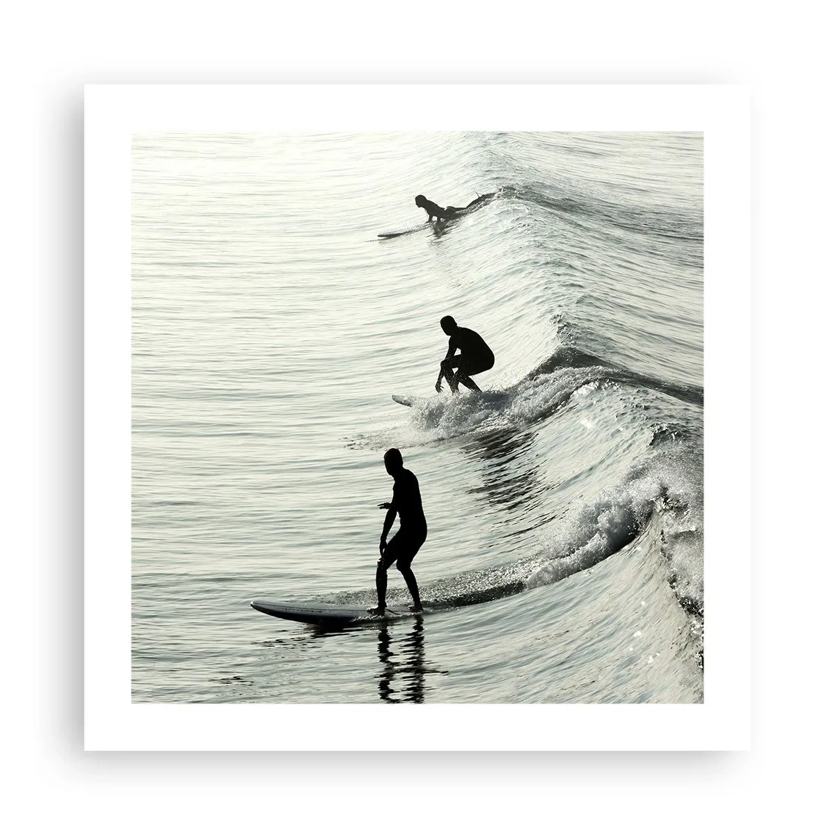 Poster - Gegen die Welle - 50x50 cm