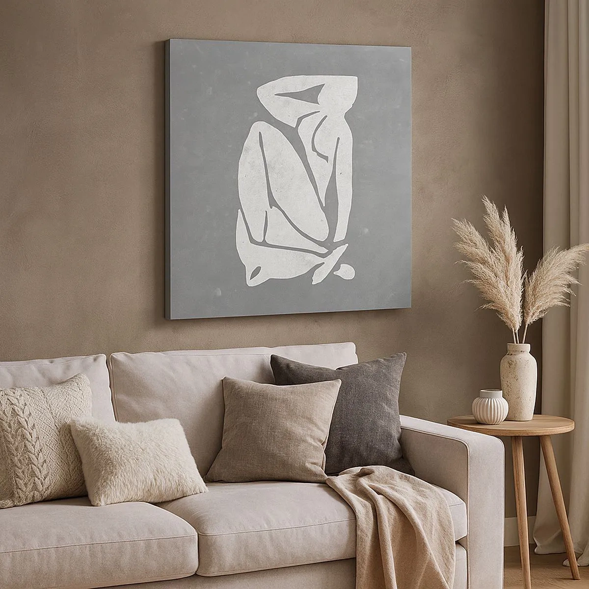 Bild auf Leinwand - Leinwandbild - In Gedanken versunken - 30x30 cm