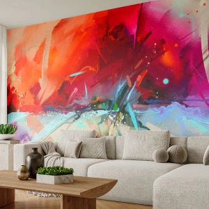 Fototapete Premium Sand - Eine Explosion von Lichtern und Farben - Abstraktion, Stück, Acryl - 250x175 cm