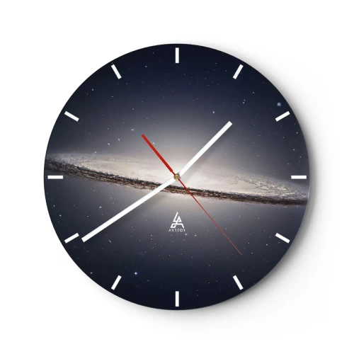 Wanduhr - Glasuhr - Vor langer Zeit in einer weit entfernten Galaxie ... - 40x40 cm