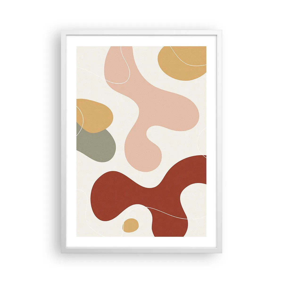 Poster in einem weißen Rahmen - Kringel oder Schnörkel? - 50x70 cm