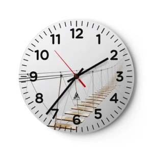 Wanduhr - Glasuhr - Wohin wird es dich führen? - 30x30 cm