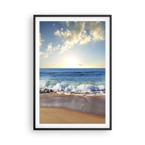 Poster in einem schwarzem Rahmen - Bewegung und Stille zugleich - 61x91 cm