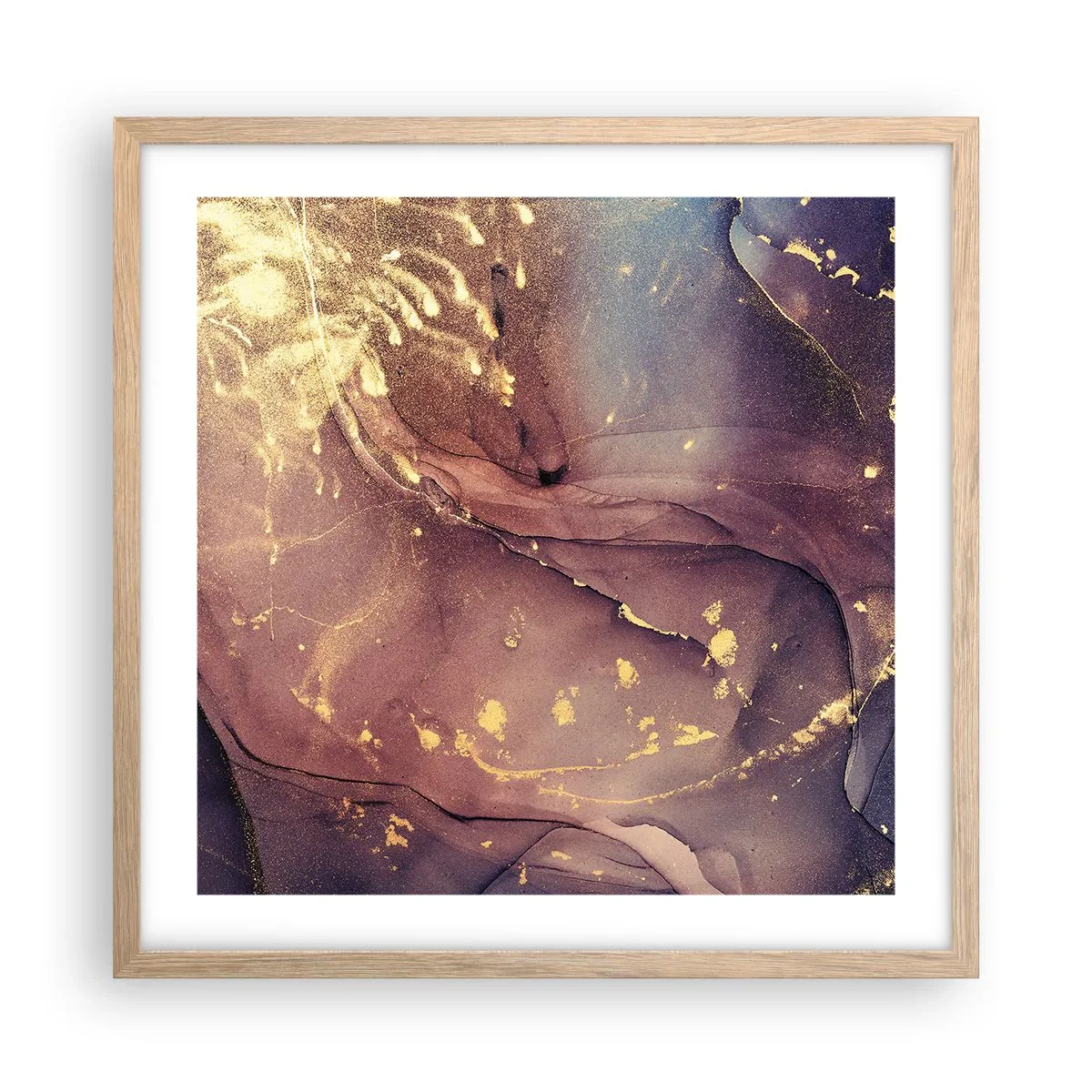 Poster in einem Rahmen aus heller Eiche - Materie und Geist - 50x50 cm