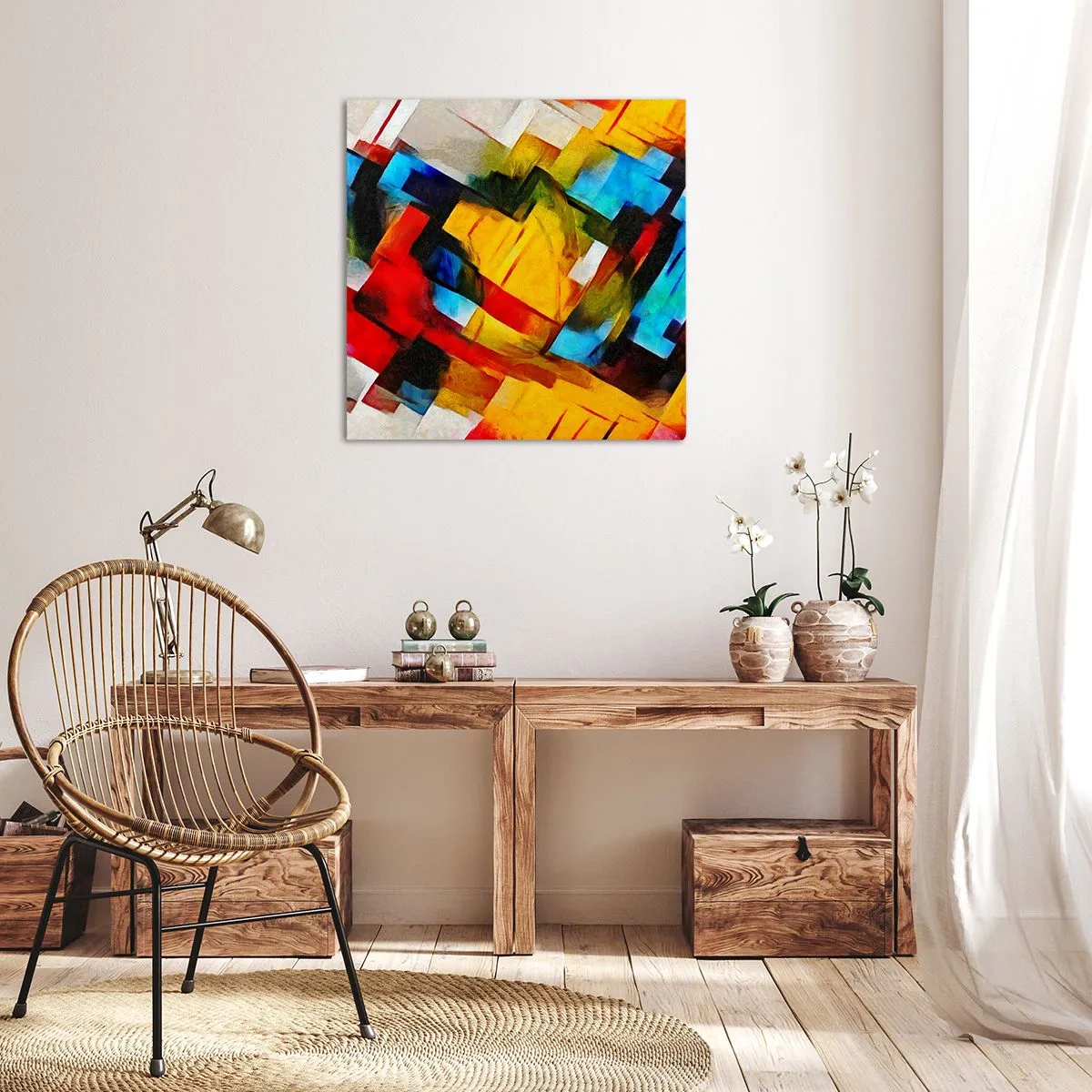 Bild auf Leinwand - Leinwandbild - Ein bunter Interleaver - 30x30 cm