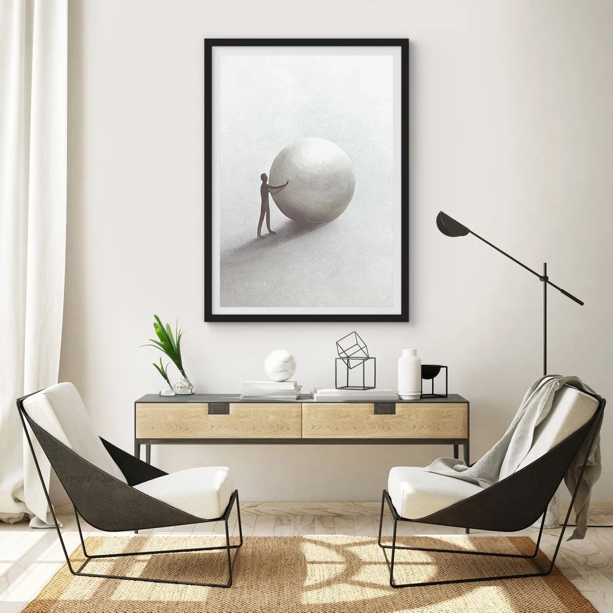 Poster in einem schwarzem Rahmen - Das Spiel des Lebens - 40x50 cm