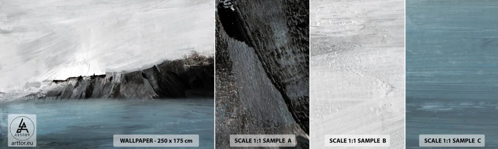 Fototapetenmuster Standard Eco - Wasser – Erde: Kampf der Naturelemente - Küste, Landschaft, Meer - 100x30 cm