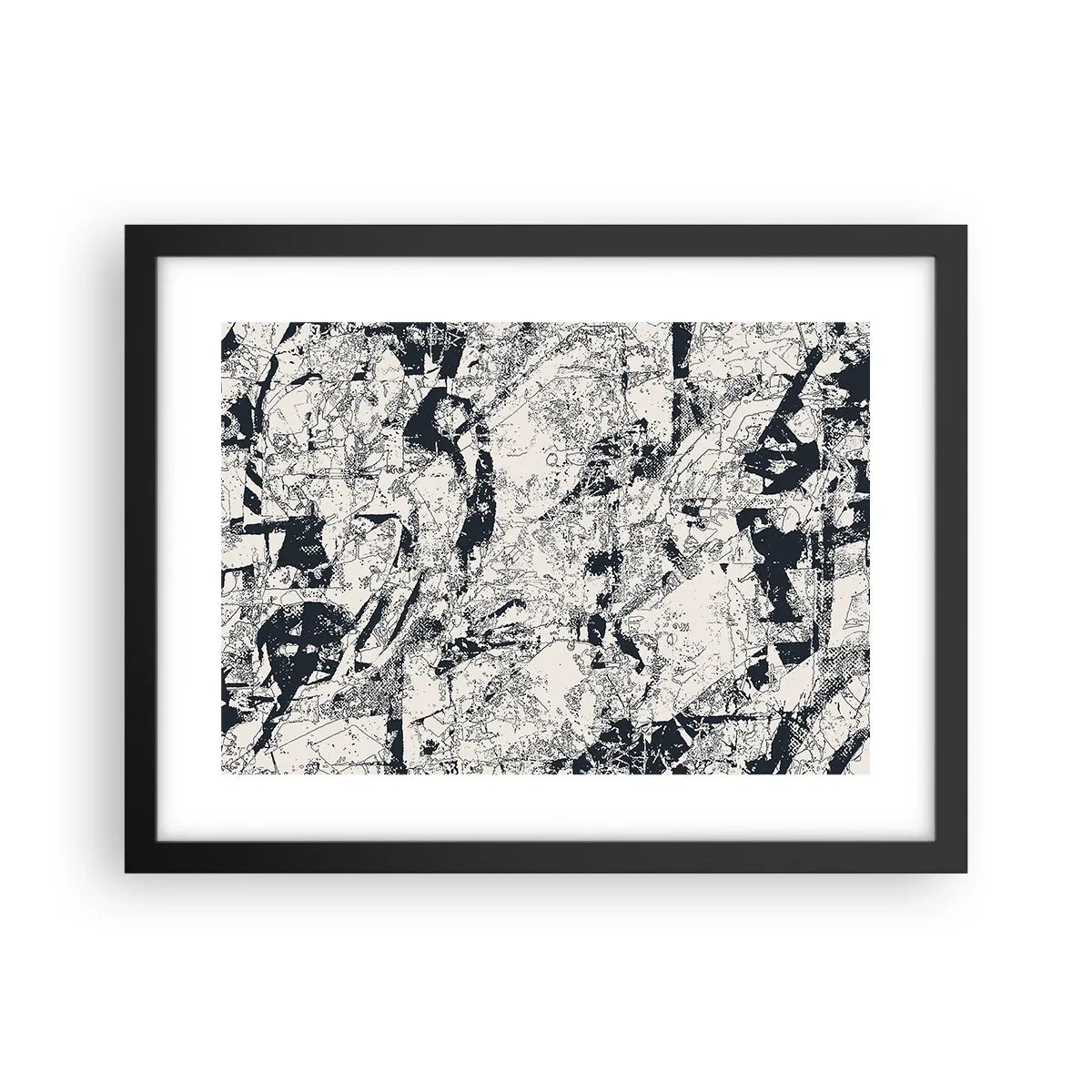 Poster in einem schwarzem Rahmen - Durchdringung der Gegensätze - 40x30 cm