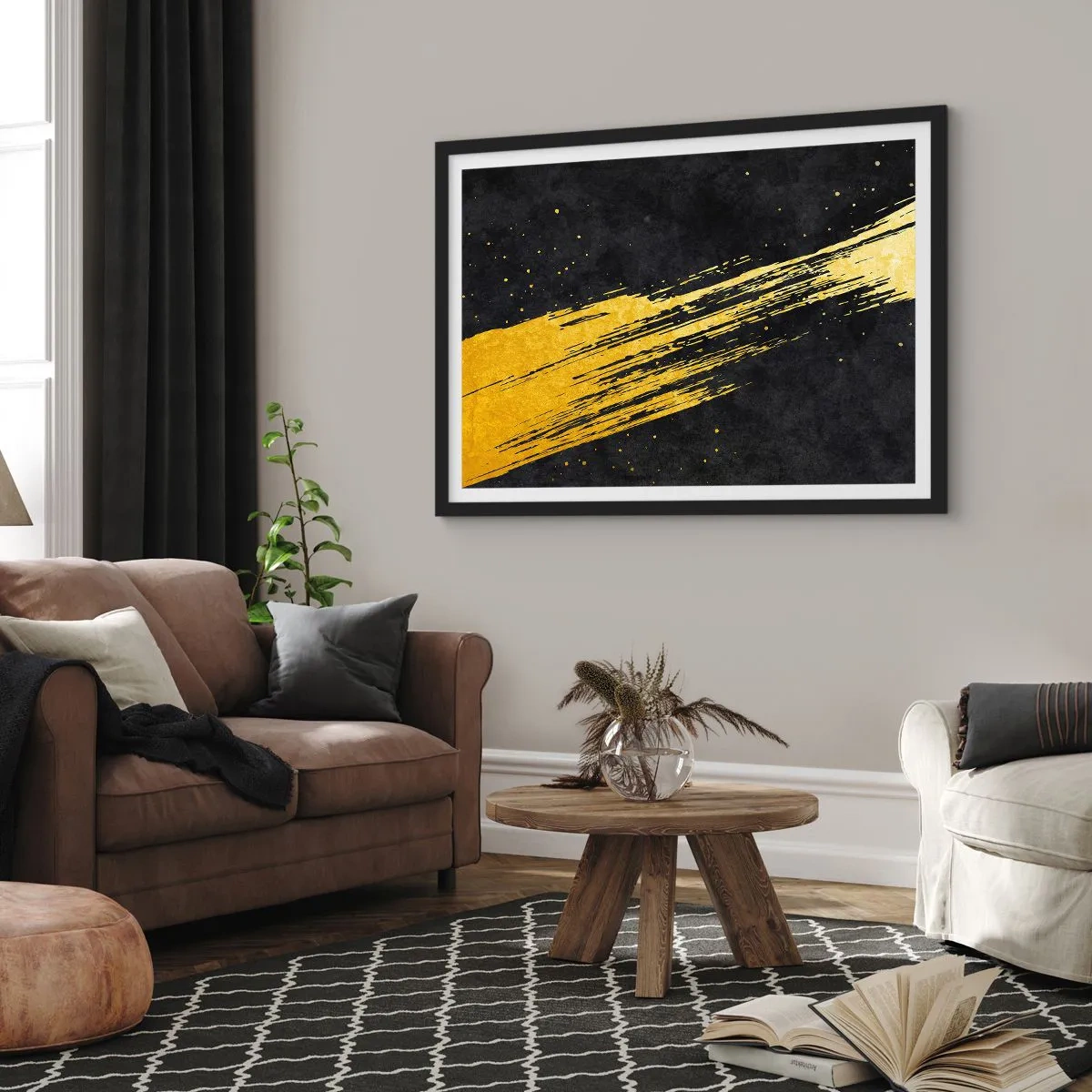 Poster in einem schwarzem Rahmen - Sprung in den Hyperraum - 40x30 cm