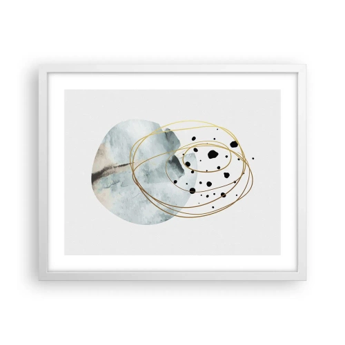 Poster in einem weißen Rahmen - Vom Weltraum umarmt - 50x40 cm