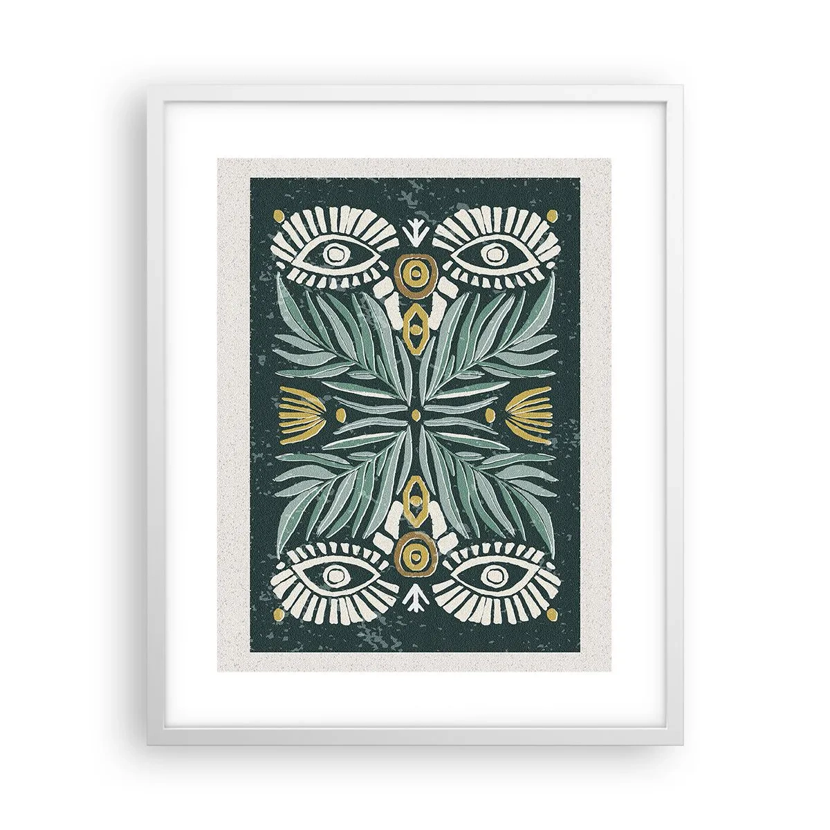 Poster in einem weißen Rahmen - Wie ein Volksausschnitt - 40x50 cm