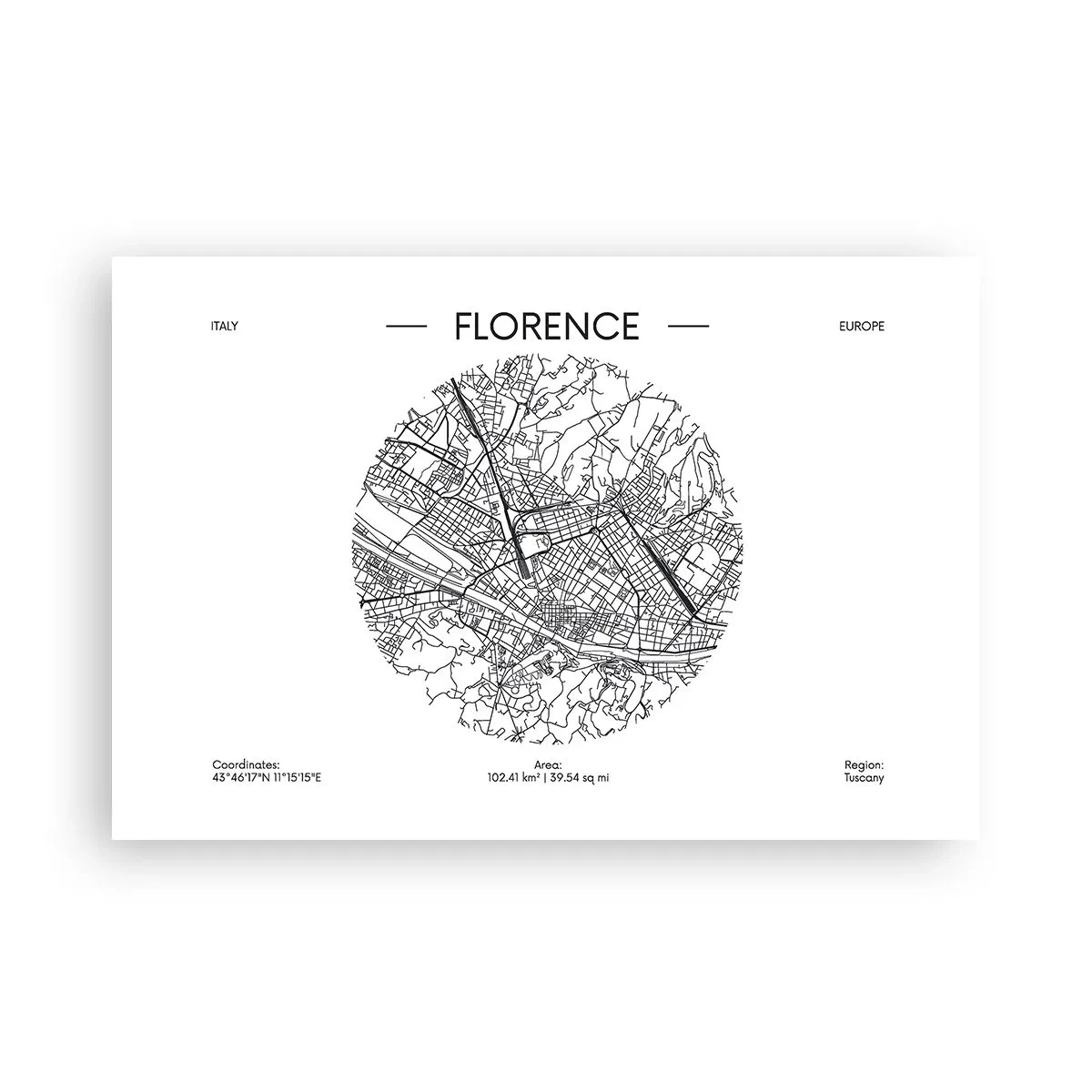 Poster - Anatomie von Florenz - 91x61 cm