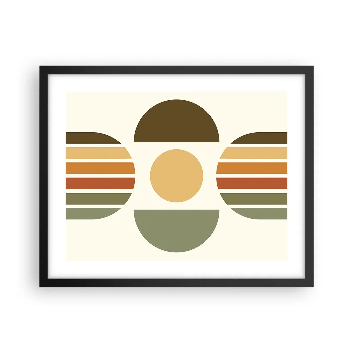 Poster in einem schwarzem Rahmen - In Erdtönen - 50x40 cm