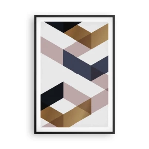 Poster in einem schwarzem Rahmen - Ebenen und Winkel - 61x91 cm