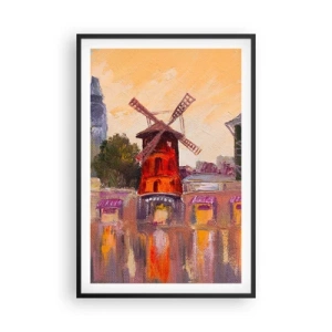 Poster in einem schwarzem Rahmen - Pariser Ikonen – Moulin Rouge - 61x91 cm