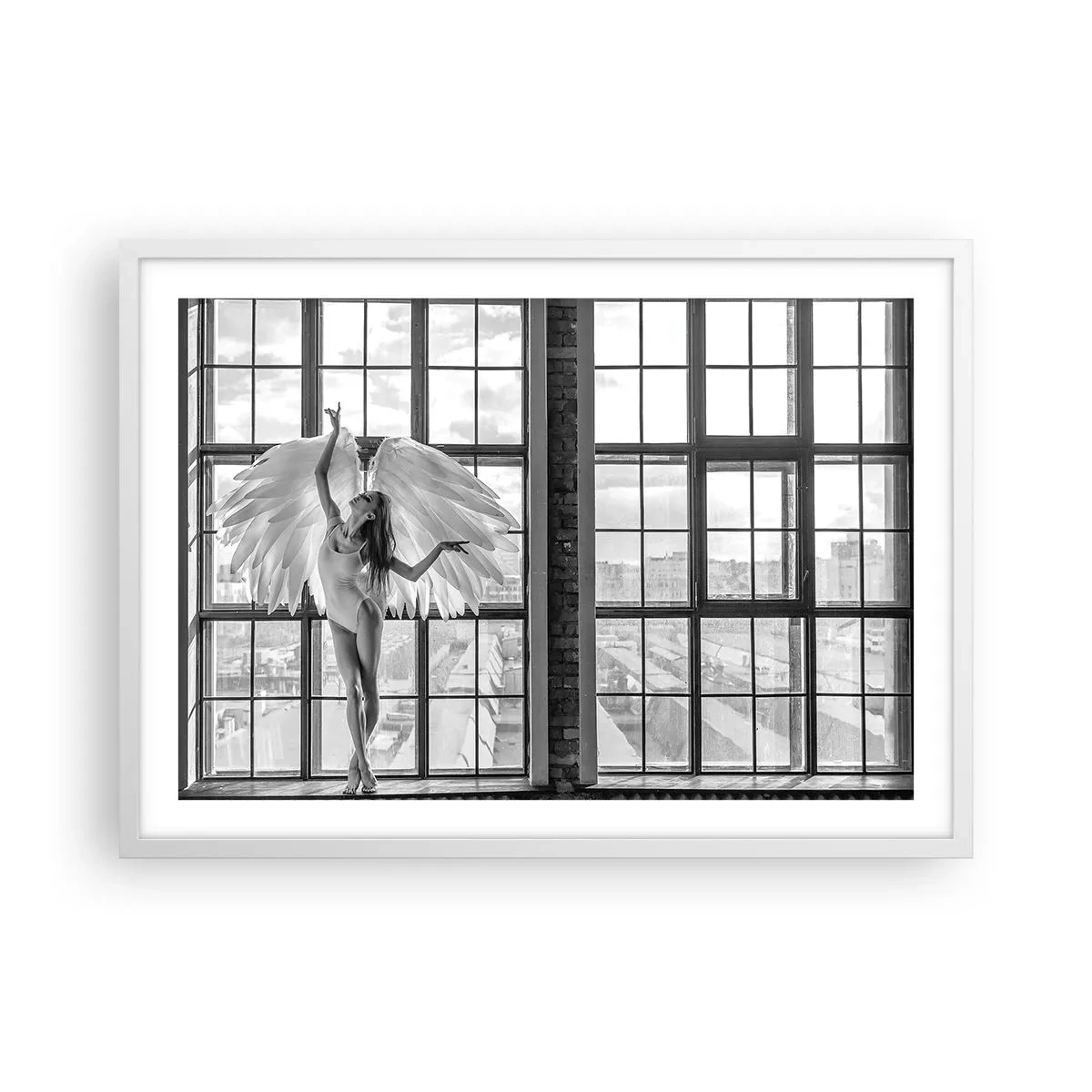 Poster in einem weißen Rahmen - Stadt der Engel? - 70x50 cm