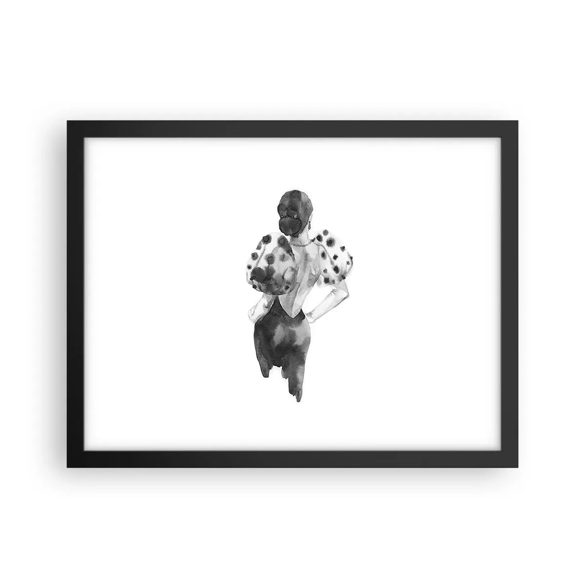 Poster in einem schwarzem Rahmen - Sie ging direkt vorbei - 40x30 cm