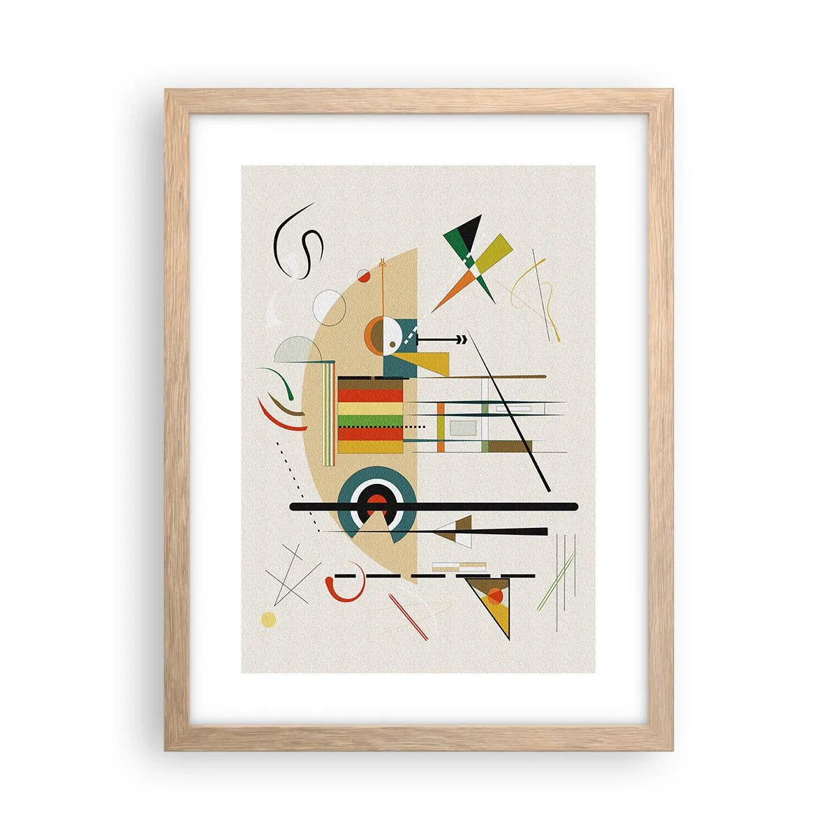 Poster in einem Rahmen aus heller Eiche - Und die Welt lacht - 30x40 cm