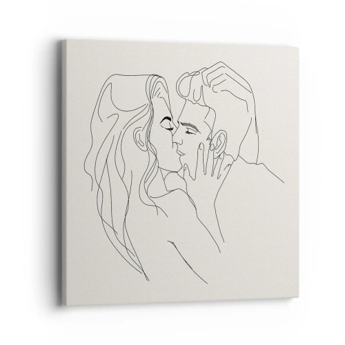 Bild auf Leinwand - Leinwandbild - Verstrickt im Gefühl - 40x40 cm