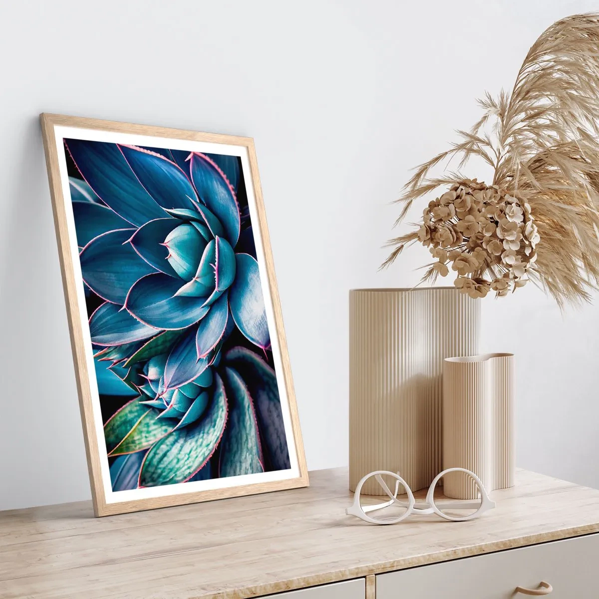 Poster in einem Rahmen aus heller Eiche - Lebenskraft - 70x100 cm