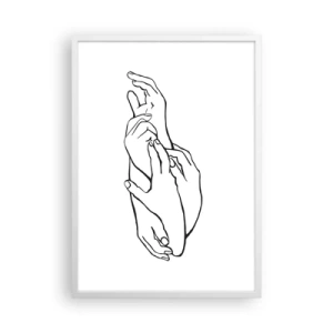 Poster in einem weißen Rahmen - Gute Geste - 50x70 cm
