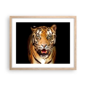 Poster in einem Rahmen aus heller Eiche - Wild im Herzen - 50x40 cm
