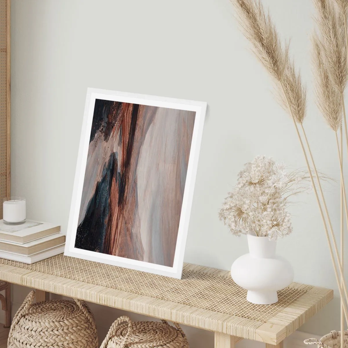 Poster in einem weißen Rahmen - Ruhiges Tal - 30x40 cm