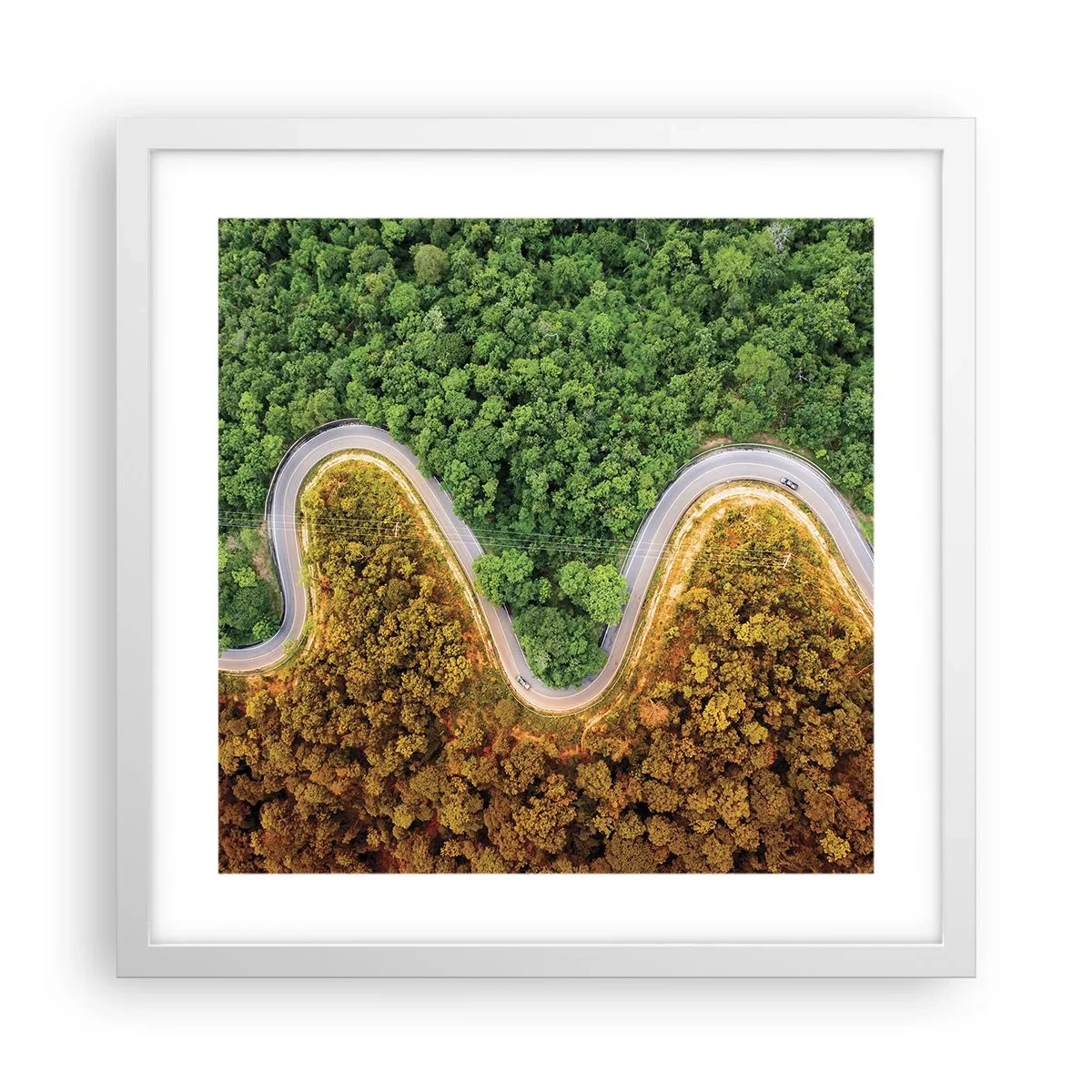 Poster in einem weißen Rahmen - Grenzen und Durchbrüche - 40x40 cm