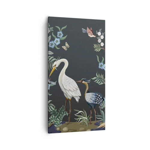 Bild auf Leinwand - Leinwandbild - Vogelparade - 55x100 cm
